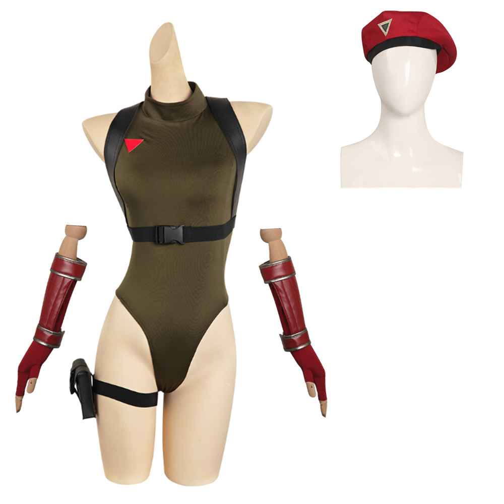 Street Fighter(SF) Cammy White Initial Outfits Cosplay Costume Halloween Carnival Suit