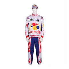 Talladega Nights Wonder Bread Ricky Bobby Cal Naughton Jr. Uniform Outfits Cosplay Costume