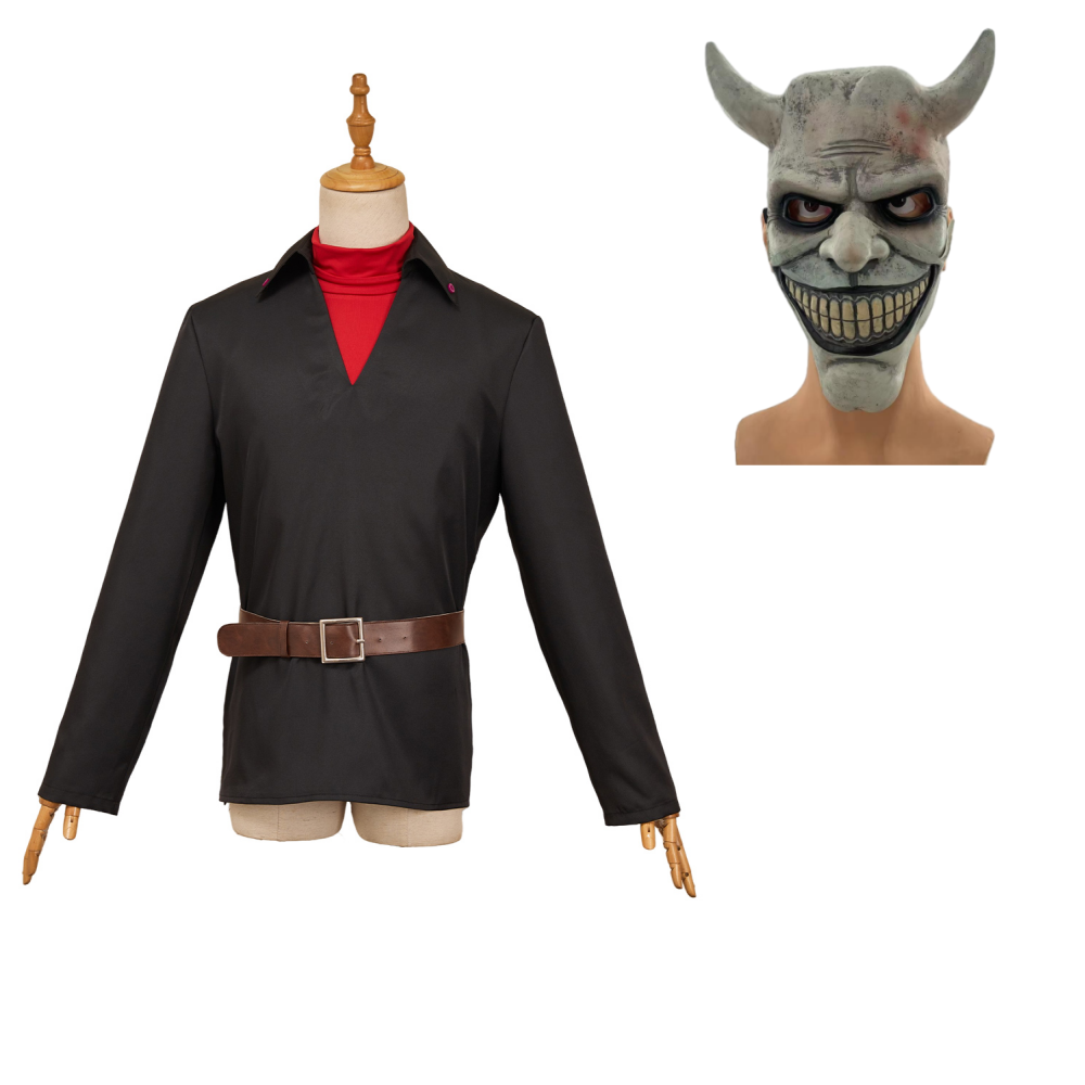The Black Phone 2 (2025) The Grabber Black Top Set Outfits Halloween Cosplay Costume