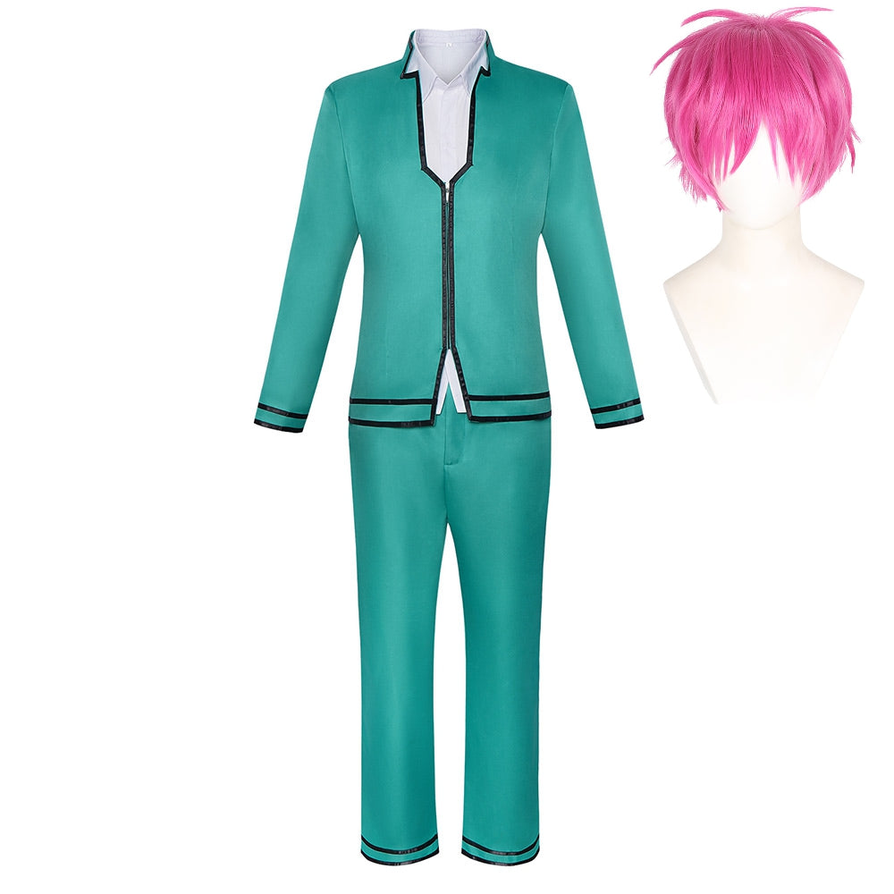 The Disastrous Life of Saiki K. Saiki Kusuo Green School Uniform Outfits Cosplay Costume
