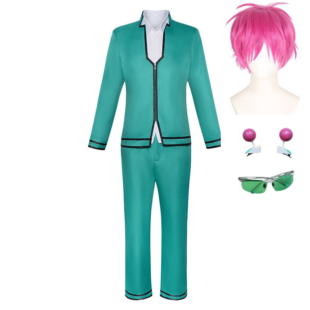 The Disastrous Life Of Saiki K. Saiki Kusuo Green School Uniform Outfits Cosplay Costume