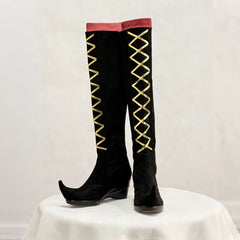 The Freak Circus Harlequin Pierrot Jester Shoes Boots Cosplay Accessories Props