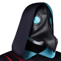 The Freak Circus Plague Doctor Black Set Cosplay Costume Halloween Carnival Suit