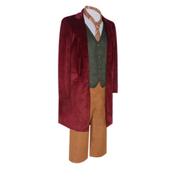The Hobbit Bilbo Baggins Red Coat Set Outfits Cosplay Costume