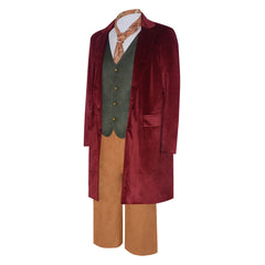 The Hobbit Bilbo Baggins Red Coat Set Outfits Cosplay Costume