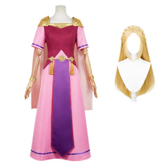 The Legend Of Zelda: Echoes Of Wisdom (2024) Zelda Pink Purple Dress Outfits Cosplay Costume Halloween Carnival Suit