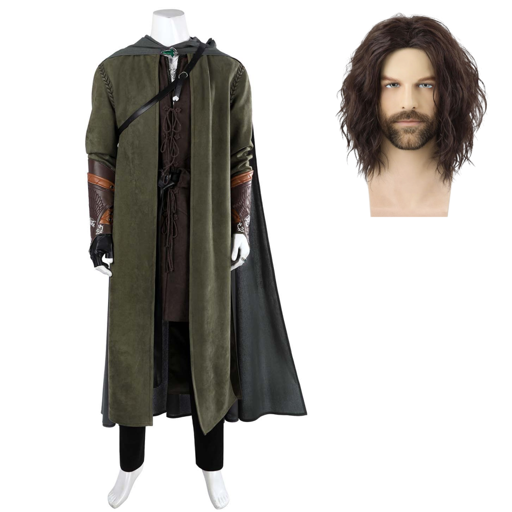 The Lord Of The Rings Aragorn Green Set Medieval Outfits Cosplay Costume