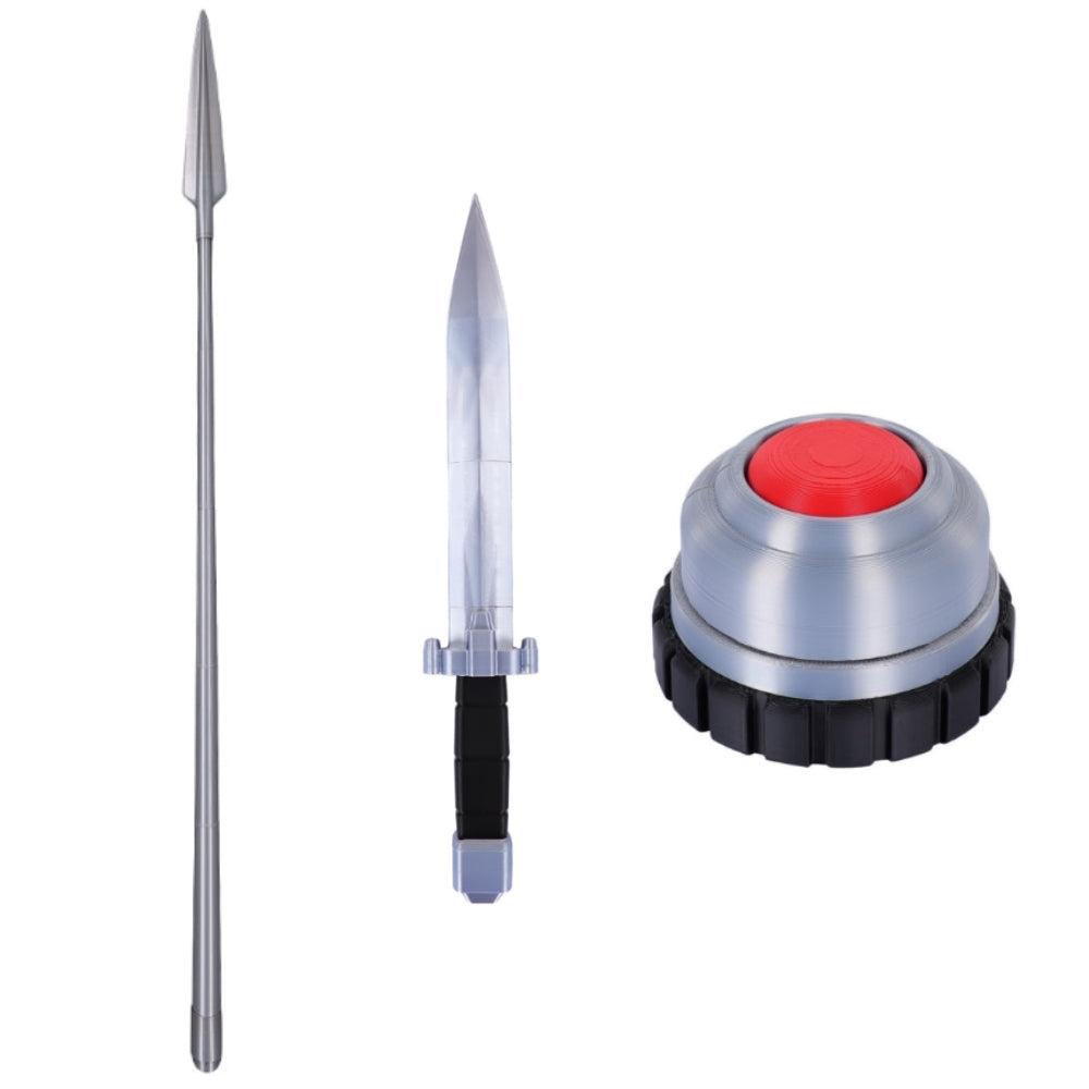 The Mandalorian And Grogu (2026) Mando Sword Retractable Spear Clickable Grav Charge Cosplay Accessories Props
