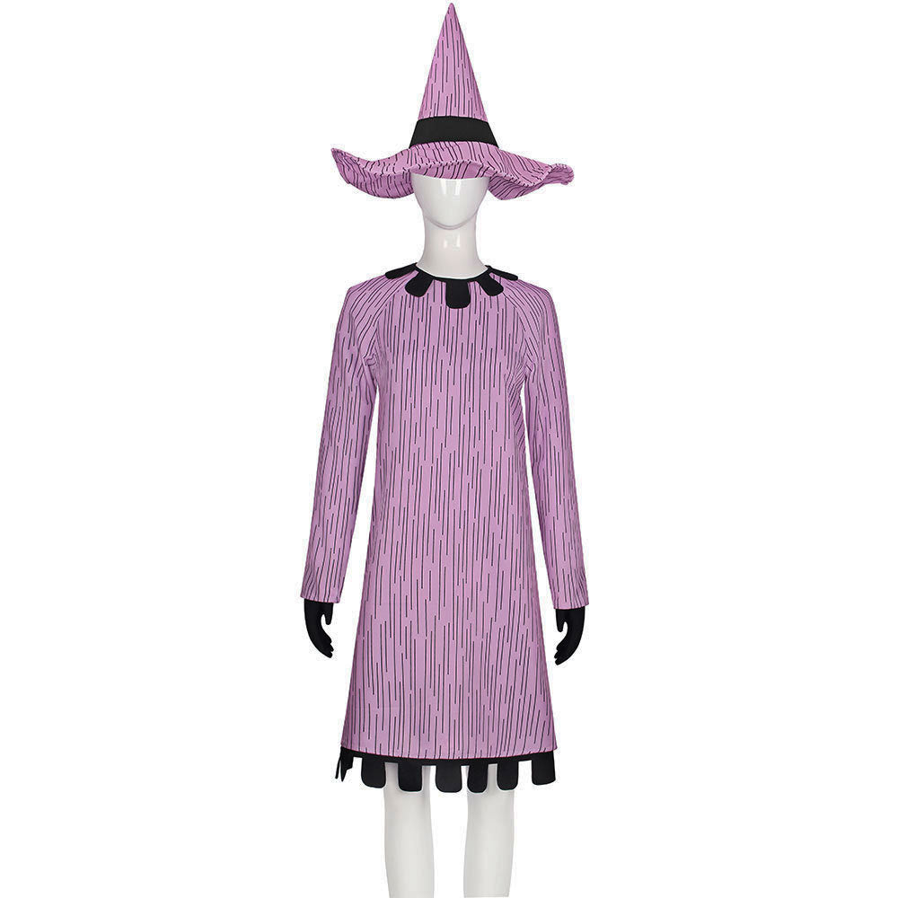 The Nightmare Before Christmas Shock Pink Dress Hat Set Outfits Halloween Cosplay Costume