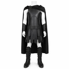The Odyssey (2026) Agamemnon Black Leather Armor Outfits Cosplay Costume