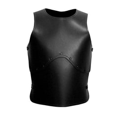 The Odyssey (2026) Agamemnon Black Leather Armor Outfits Cosplay Costume