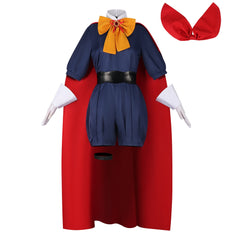 The Ribbon Hero (2026) Sapphire Blue Jumpsuit Red Cloak Set Outfits Cosplay Costume