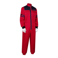 The Running Man (2025) Ben Richards Red Jumpsuit Outfits Cosplay Costume