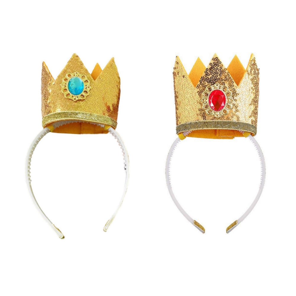 The Super Mario Bros. Princess Peach Gloden Crown Headband Cosplay Accessories Props