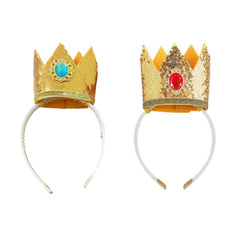 The Super Mario Bros. Princess Peach Gloden Crown Headband Cosplay Accessories Props