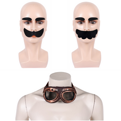 The Super Mario Galaxy Movie (2026) Mario Luigi Goggles Moustaches Cosplay Accessories Props