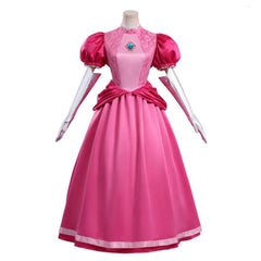 The Super Mario Galaxy Movie (2026) Princess Peach Pink Dress Outfits Cosplay Costume
