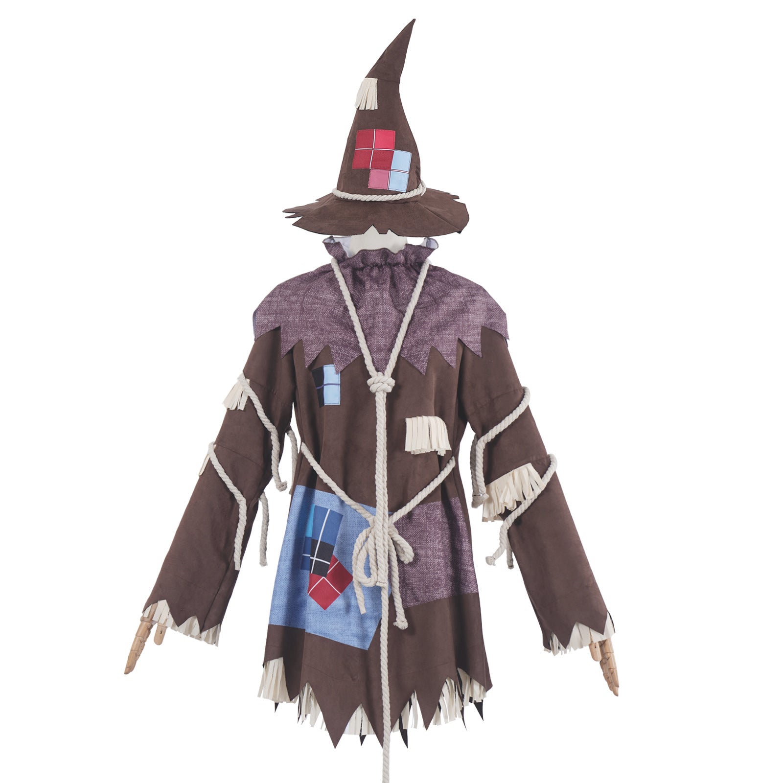The Wizard of OZ Scarecrow Brown Set Outfits Cosplay Costume Halloween Suit
