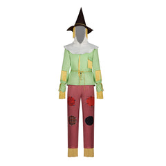 The Wizard of OZ Scarecrow Green Set Outfits Cosplay Costume Halloween Suit
