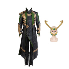 Thor:The Dark World Loki Black Set Cosplay Costume Halloween Carnival Suit