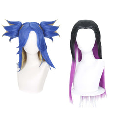 Valorant Neon Reyna Cosplay Wig Halloween Carnival Accessories Props