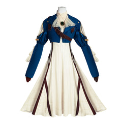 Violet Evergarden Violet Blue Jacket White Dress Set Outfits Cosplay Costume