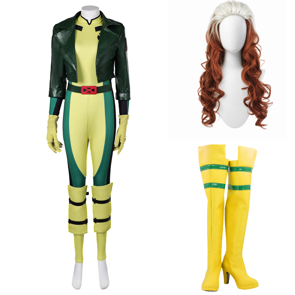 X-Men '97 (2024) Rogue Yellow Jumpsuit Jacket Set Outfits Cosplay Costume