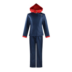 Yuji Itadori Red Hood Blue School Uniform Set Outfits Cosplay Costume