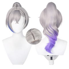 Game Honkai: Star Rail Silver Wolf Cosplay Wig Heat Resistant Synthetic Hair Carnival Halloween Props