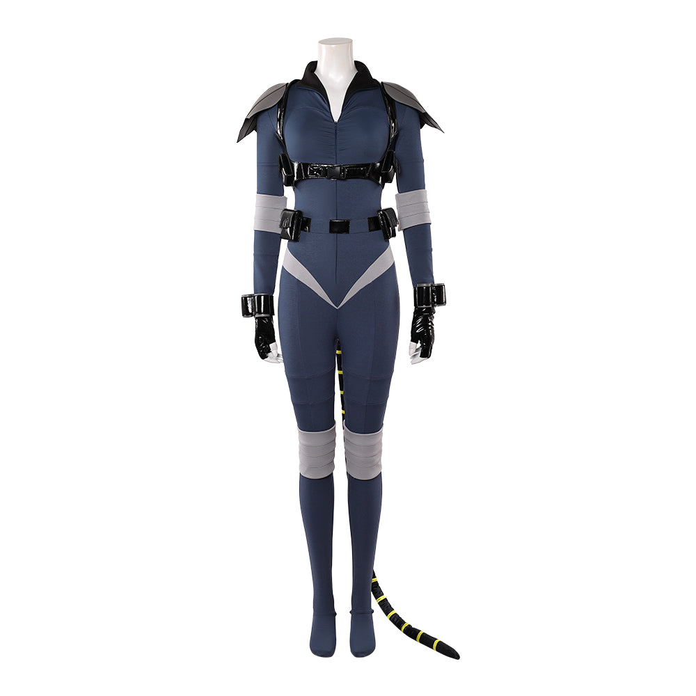 Aabsolute Catwoman (2026) Selina Kyle Blue Jumpsuit Set Outfits Cosplay Costume