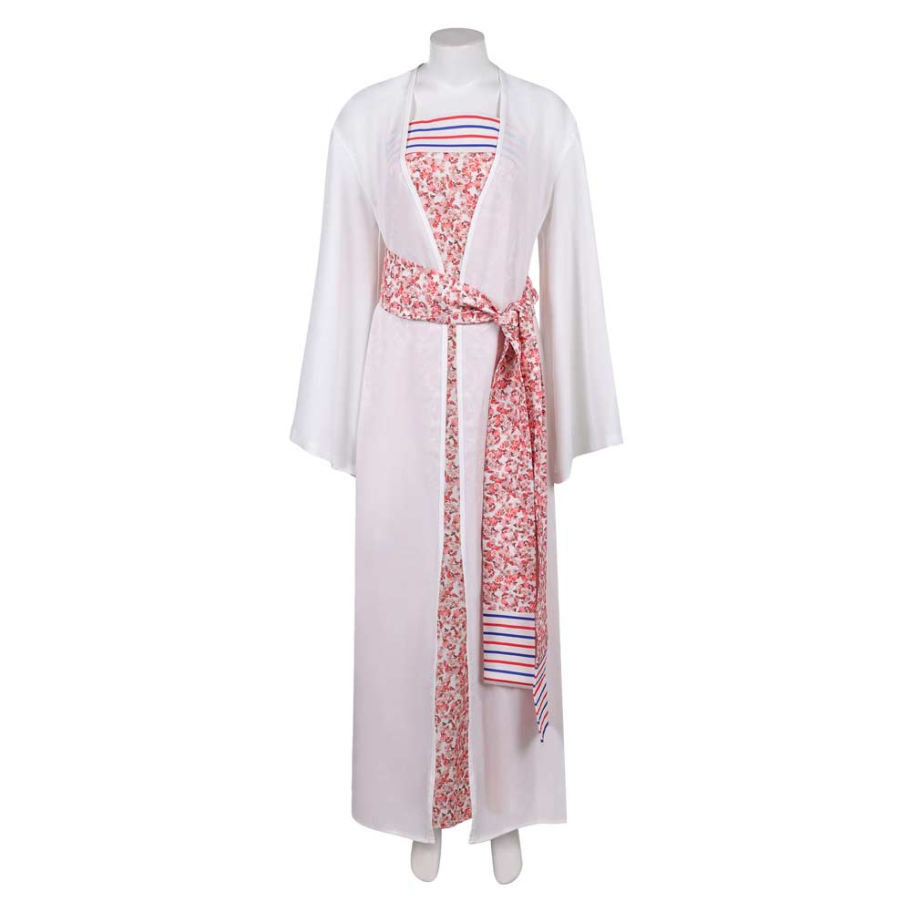 ABBA Anni-Frid Synni Lyngstad Retro Floral Dress Robe Set Outfits Cosplay Costume