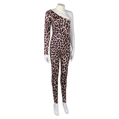 ABBA Anni-Frid Synni Lyngstad Retro Leopard Print Jumpsuit Outfits Cosplay Costume Halloween Carnival Suit 