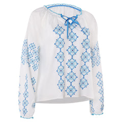 ABBA Anni-Frid Synni Lyngstad White Blue Rhombus Shirt Retro Outfits Cosplay Costume 