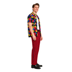 Ace Ventura Jr. Pet Detective Floral Shirt Pants Set Outfits Cosplay Costume