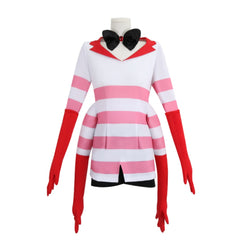 TV Hazbin Hotel (2024) Angel Dust Four Arms Pink Outfits Cosplay Costume Halloween Carnival Suit