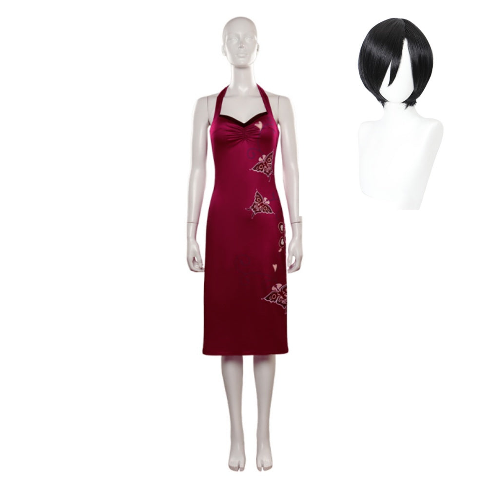 Game Resident Evil 4 Ada Wong Cosplay Costume Cheongsam Dress Halloween Carnival Disguise Suit