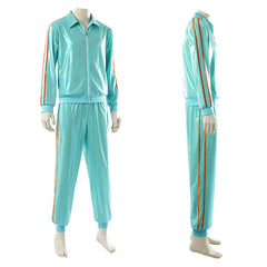Adult Band Singer Blue Sequin Sportswear Set Outfits Cosplay Costume Carnival Suit
