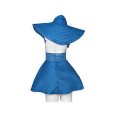 Adult Band Singer Toxic Blue Flight Attendant Set Outfits Cosplay Costume 