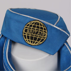 Adult Band Singer Toxic Blue Flight Attendant Set Outfits Cosplay Costume 