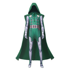 Adult Kids Avengers: Doomsday (2026) Doctor Doom Printed Jumpsuit Cloak Outfits Cosplay Costume