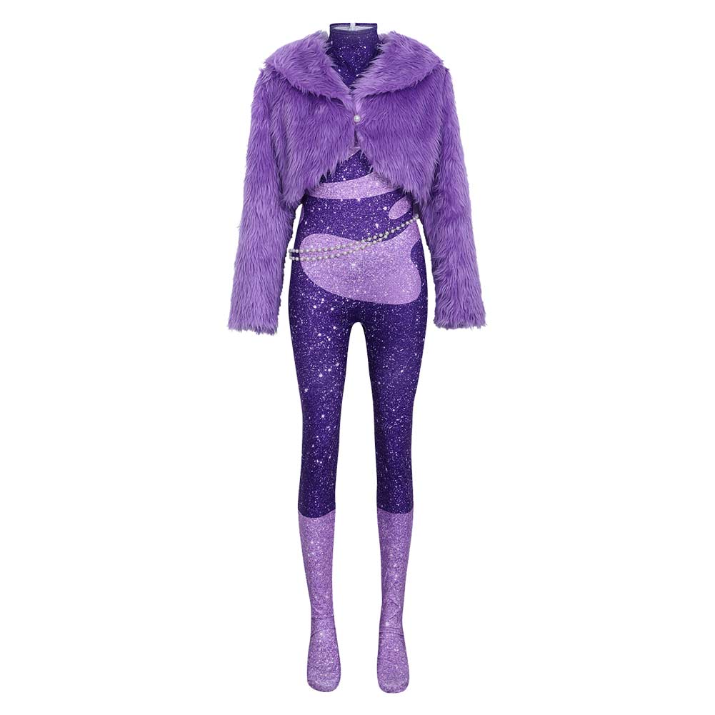 Adult Kids Zootopia 2 (2025) Gazelle Purple Jumpsuit Set Outfits Cosplay Costume