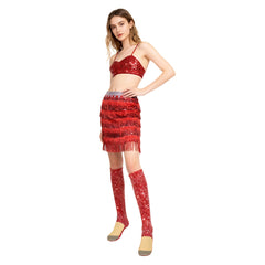 Adult Kids Zootopia 2 (2025) Gazelle Red Dance Skirt Set Outfits Cosplay Costume