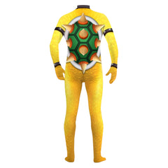 Adult Teen The Super Mario Bros. Bowser Yellow Printed Jumpsuit Outfits Cosplay Costume