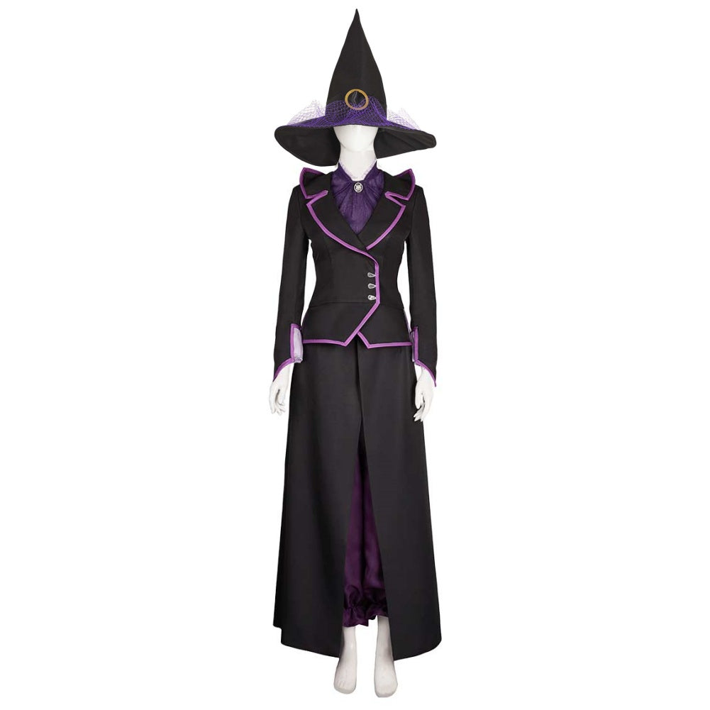 Agatha All Along (2024) Agatha Black Purple Witch Set Outfits Cosplay Costume