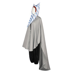 Ahsoka Tano Gray Cape Hat Set ​Outfits Cosplay Costume Halloween Carnival Suit 