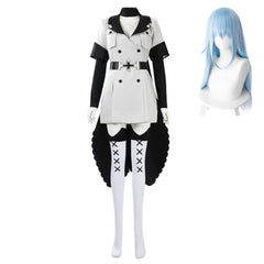 Akame Ga Kill Esdeath White Dress Set Outfits Cosplay Costume Halloween Suit