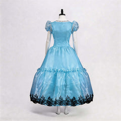 Alice In Wonderland Alice Blue Dress Outfits Cosplay Costume Halloween Suit