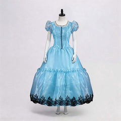 Alice In Wonderland Alice Blue Dress Outfits Cosplay Costume Halloween Suit