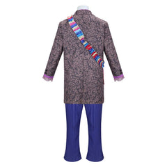 Alice In Wonderland Mad Hatter Blue Set Outfits Cosplay Costume Halloween Suit 