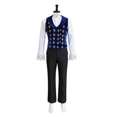 Alice In Wonderland Mad Hatter Red Suit Set Outfits Halloween Cosplay Costume